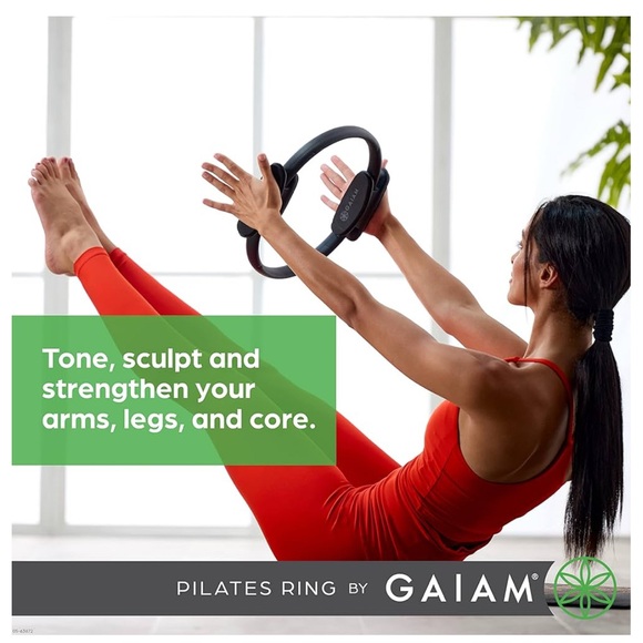GAIAM Black Pilates Ring Fitness Circle - Picture 4 of 9